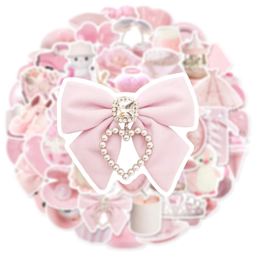 10/30/50 個ピンク少女漫画ステッカーインスタイルかわいいデカール装飾落書きおもちゃ DIY ノートブック電話スーツケースバイク冷蔵庫