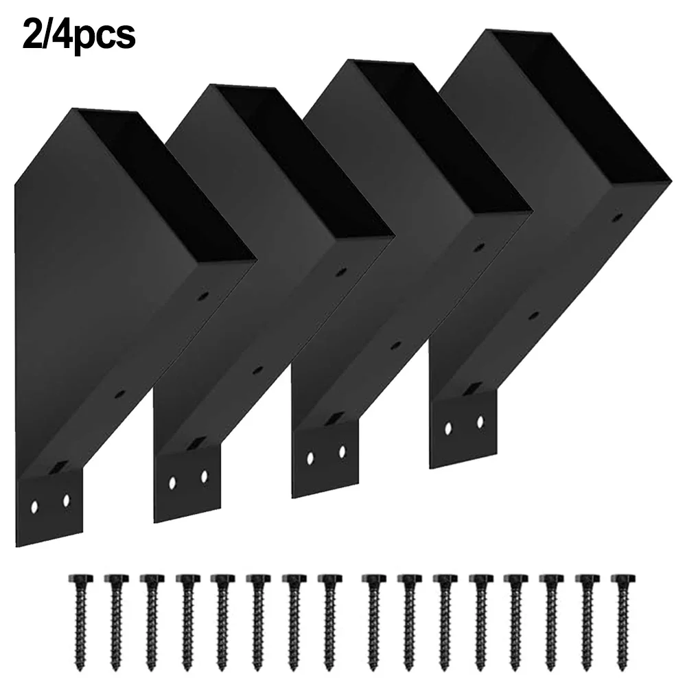 Suportes para pergola, suporte de ângulo de 45 graus, conector resistente para postes de madeira 2x4 para pergola, faça você mesmo, precisa de gazebos, garagem, casa de árvore