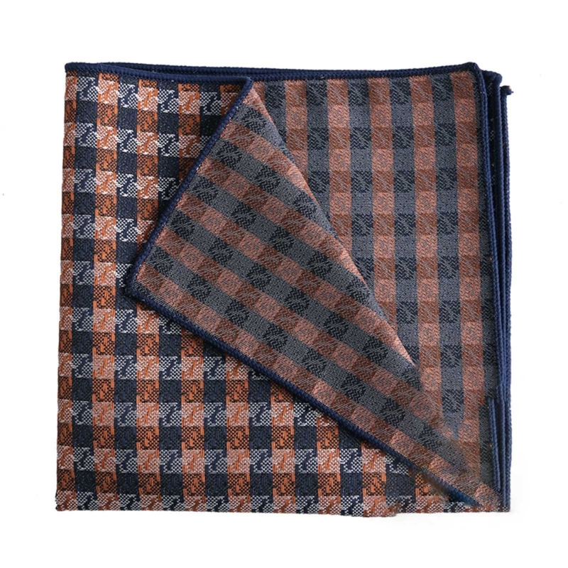 Y3ne lenço de bolso quadrado de tartán para casamento, lenço para noivos, mulheres, lenços de casamento