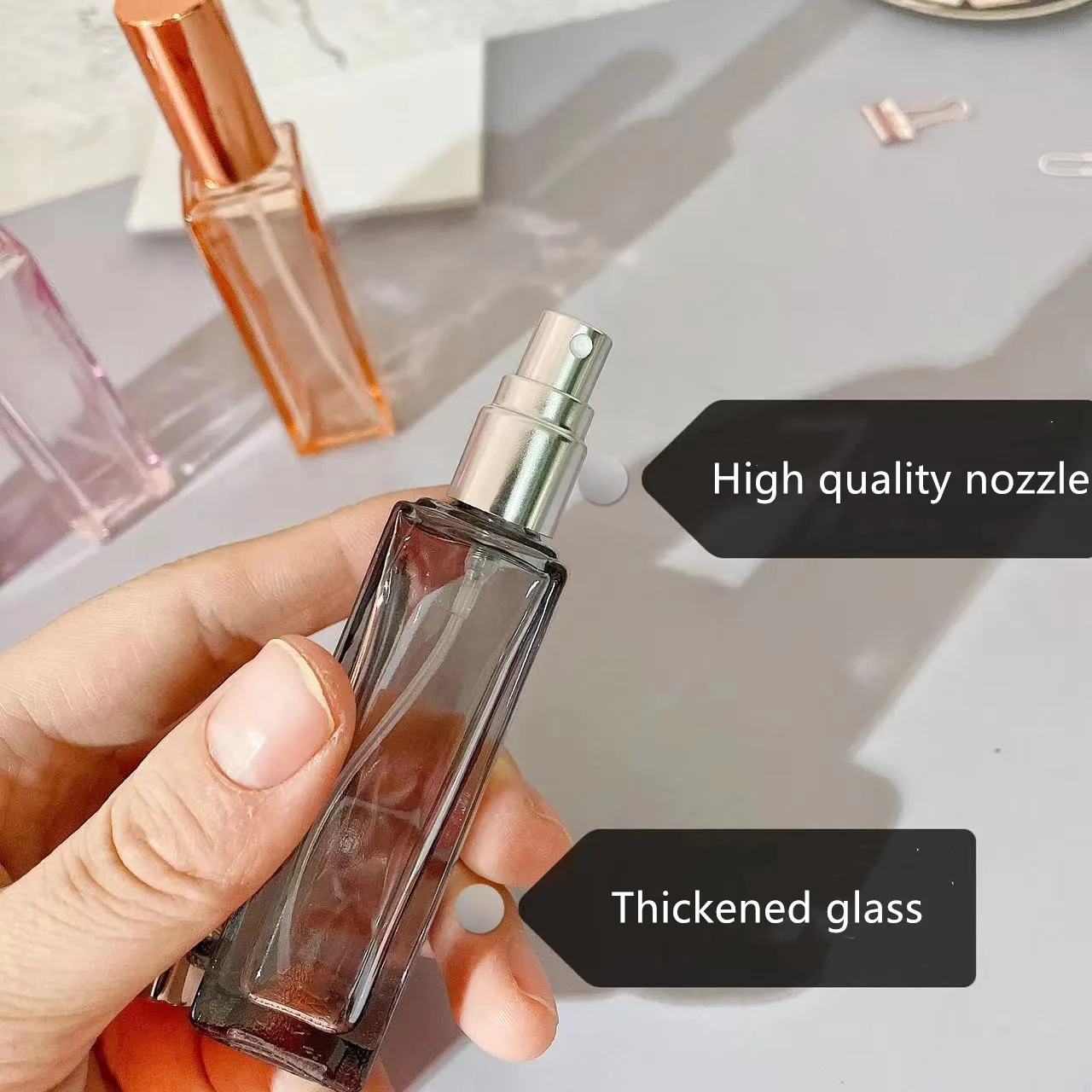 20ml Refillable  Perfume Bottle Portable Glass Spray Bottle Travel Empty Cosmetics Liquid Container Mini Atomizer Dispenser