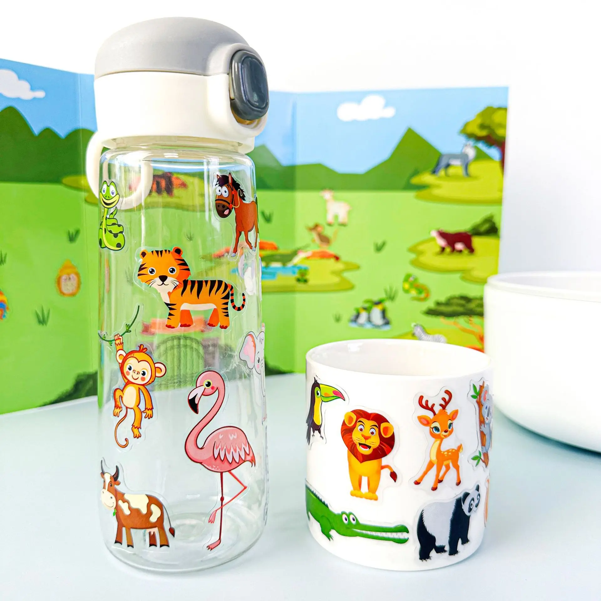 New Sticker Book Focus Potential Development Reusable Stickers Cartoon Animal Enlightenment Baby Early Education Book For Kids