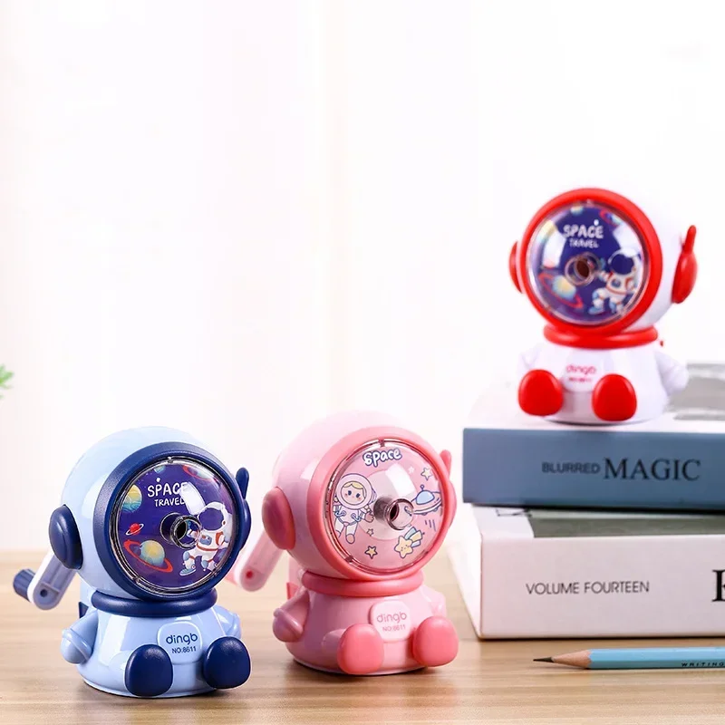 นักบินอวกาศการ์ตูนดินสอ Sharpener Hand Manual Sharpener Kawaii โรงเรียนเครื่องเขียนน่ารัก Back to School นักเรียนของขวัญ
