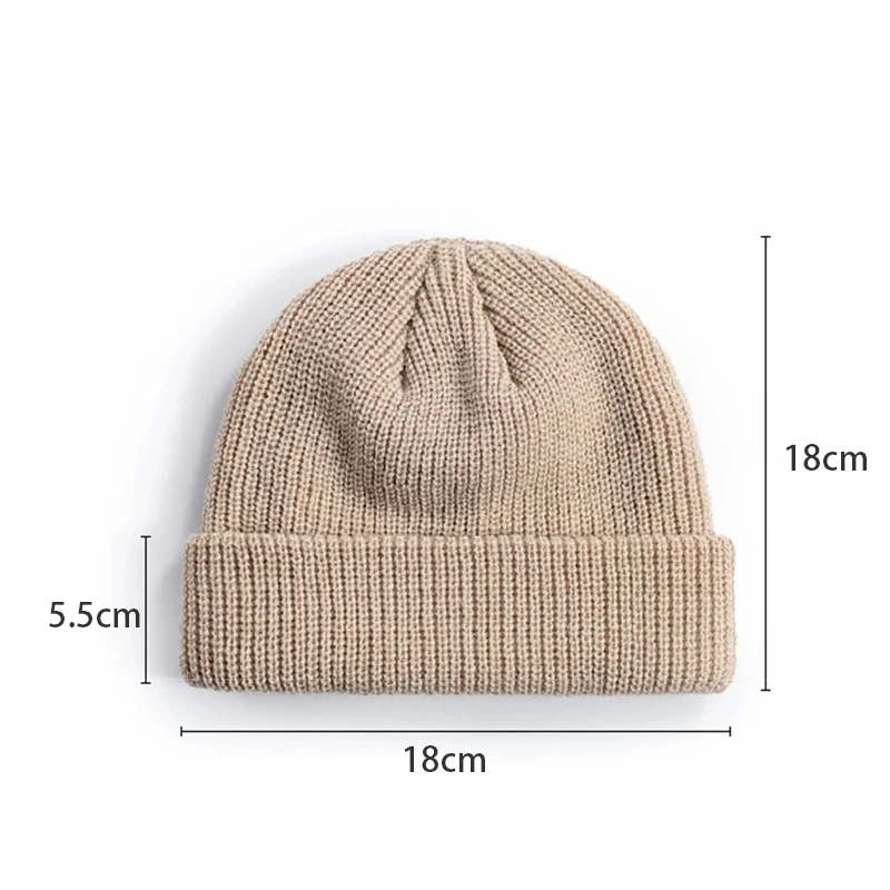 Rimiut chapéu de malha para homens e mulheres bonés de lã moda simples quente crânios gorros sólido outono inverno gorro estilo na moda