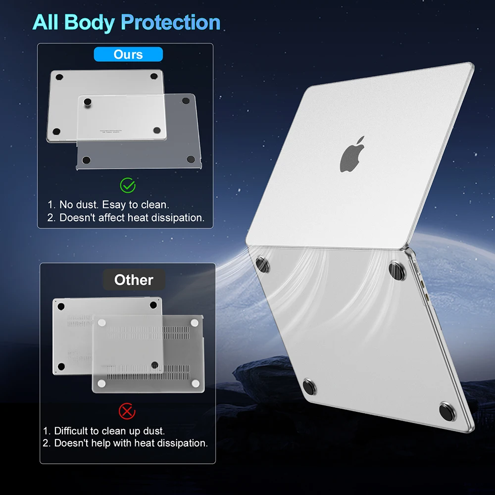 Funda de portátil para MacBook Air de 13 pulgadas M3 M2 2024 2022 lanzamiento A3113 A2681 para Macbook Pro 14 M4 2024 funda Pro 16 M4 2024