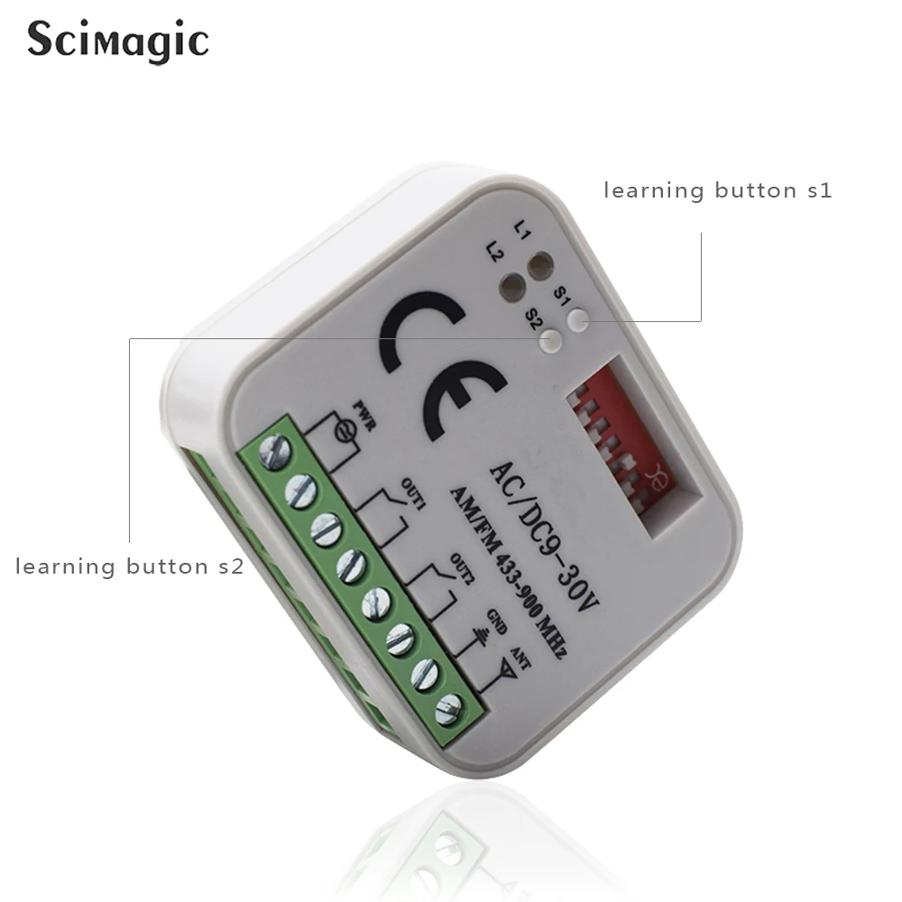 Universal Remote Receiver 300-900MHz 433/868MHz RX MULTI Receiver AC/DC 9-30V 85-250v For  Garage Door Opener Transmitter
