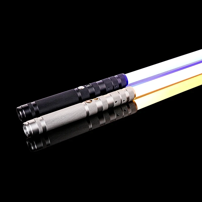 คอสเพลย์ RGB ด้ามจับโลหะดาบสายแสงเลเซอร์แบบสองด้านเปลี่ยนสีได้มี16สีสำหรับเป็นของขวัญเด็กหญิงเด็กชาย