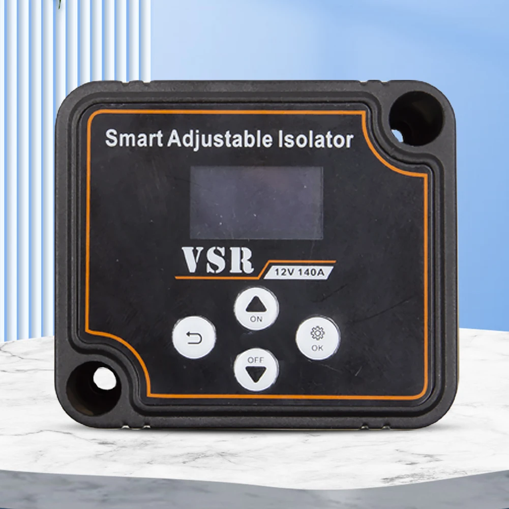 Aislador inteligente de batería Dual de 12V y 140A, pantalla LCD, relé de coche VSR, configuración de voltaje, relé sensible de voltaje Digital para Camper, coche, RV