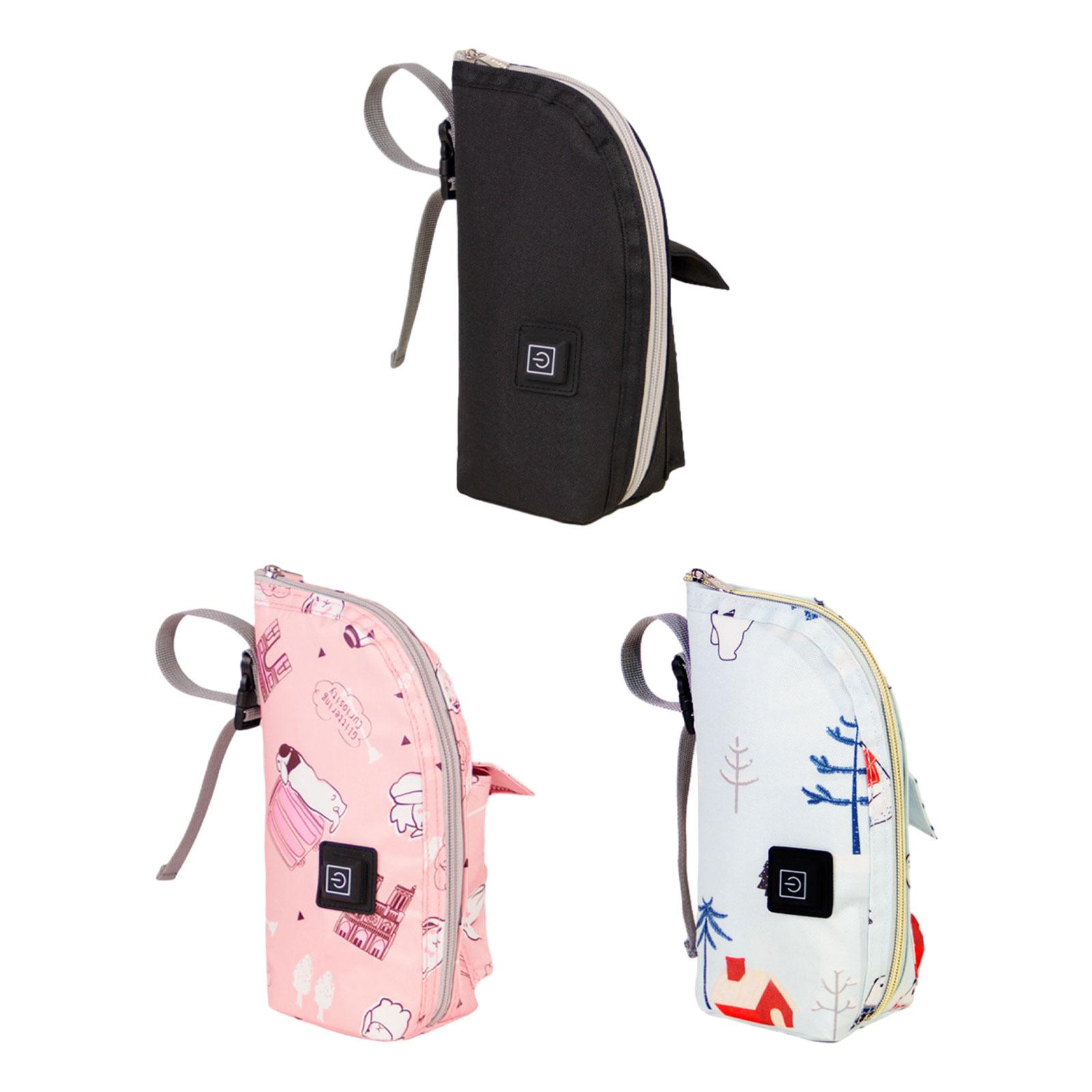 Baby Bottle Warmer Bag Feeding Bottle Pouch USB Milk Bottle Storage Adjustable