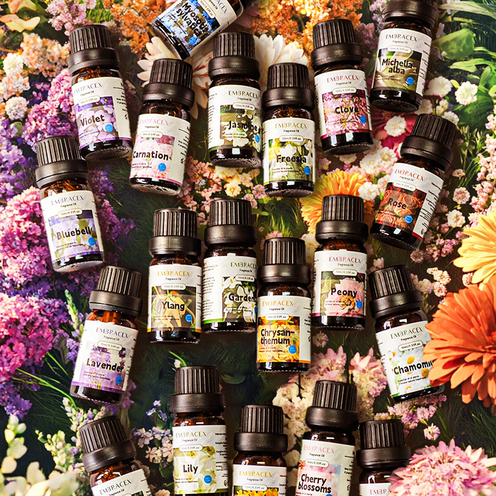 21 models Floral Essential Oils Flower Fragance Aromatic Essences Aromatherapy Essential Oils Funny Gifts,For Women, Mom