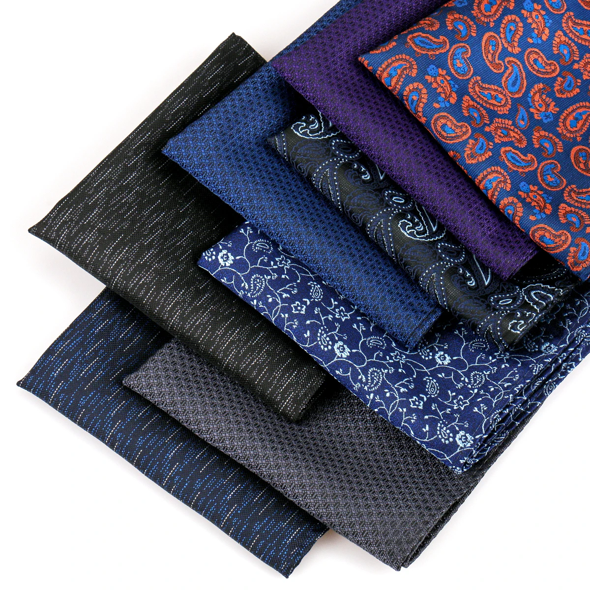 Bolso quadrado homem multicolorido dot paisley casamento lenço jacquare tecido hanky masculino clássico bolso acessórios presentes handker