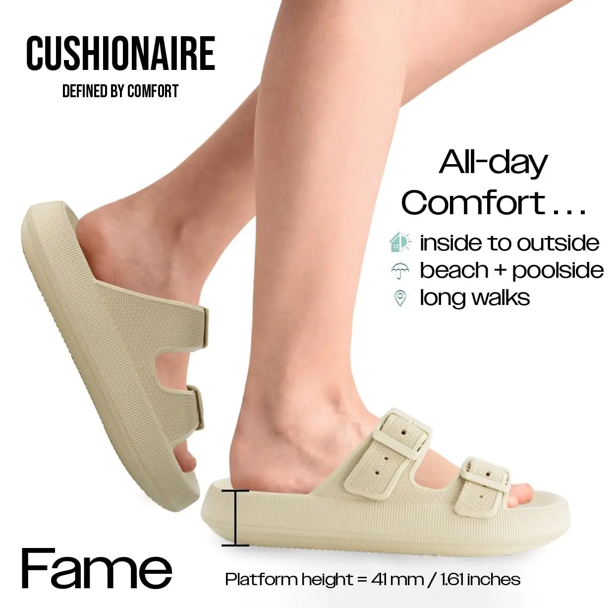 Asgard Summer Platform Sandals For Women Fashion Soft Cloud Beach Slippers With Double Buckle 2025 New Comfort EVA Flat Slides