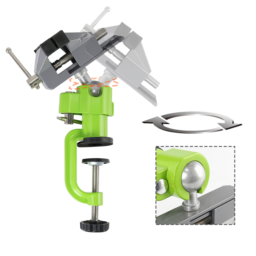 ALLSOME-tornillo de Banco giratorio Universal de aluminio, herramienta fija de 3 ", 360 grados