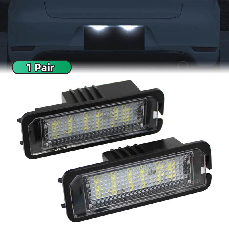 Lámpara de luz LED para matrícula de coche, 2 uds., para VW Passat B6 CC Eos Golf 4 5 6 7 MK7 Polo Superb Seat Leon Altea