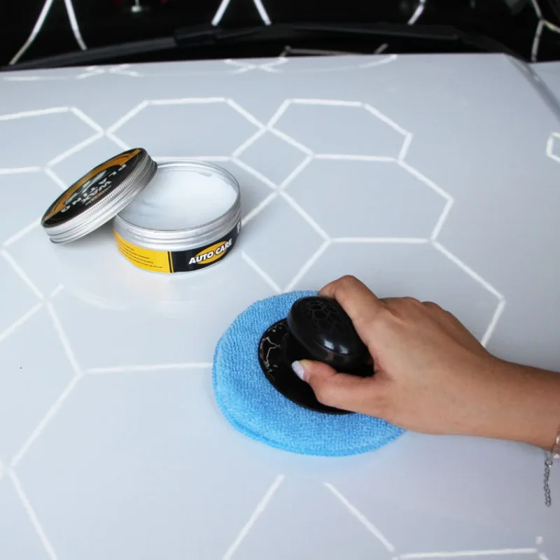 รถขัดฟองน้ําแว็กซ์ Pad 5 นิ้ว 125 มม.ไมโครไฟเบอร์รอบรถจักรยานยนต์ Auto Wax Applicator ภาษาโปลิชคําโฟมฟองน้ําทําความสะอาดเครื่องมือ