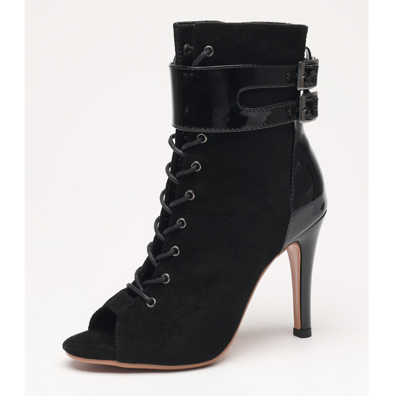 Hohe Qualität Stilettos Jazz Dance Weibliche Schuhe Indoor Wildleder Sohle Anpassbare Für Latin Tanzen Outdoor Sexy Stilettos Booties