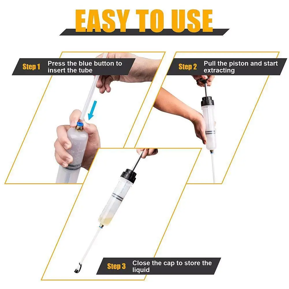 Extractor de aceite y fluido de 0,5l, jeringa para cambio de aceite, botella de transferencia, bomba de extracción de combustible automotriz, herramienta manual, bomba extractora de aceite