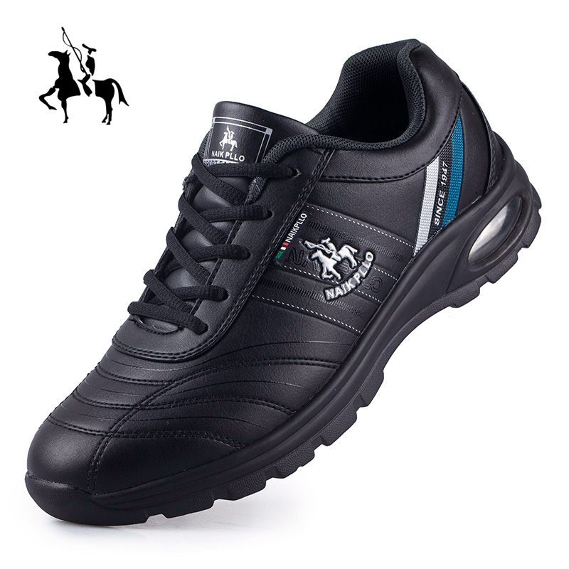 Novos sapatos masculinos de couro ao ar livre tênis casuais moda esportes sapatos de tamanho grande para homem кроссо html мужjavе zapatillas hombre