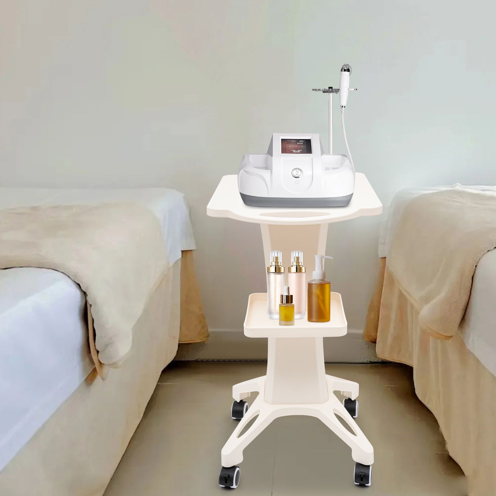 Salonwagen mit geräumiger Stauraum, Kapazität 88,18 Pfund, leicht zu reinigen, stoßfestes ABS-Design