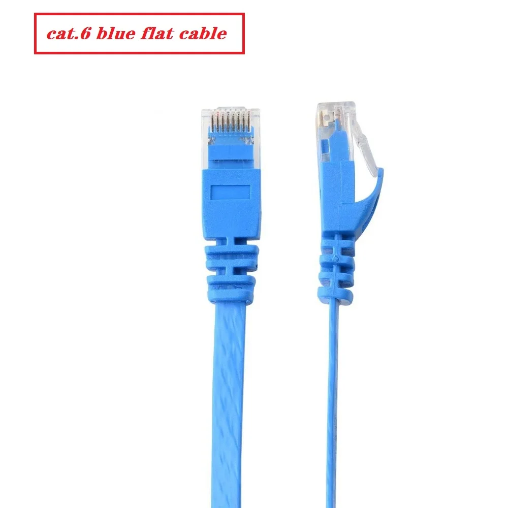 6 Gói 15Cm 50Cm 1M 2m3m5m10m 30M 98FT Cáp CAT6 Dẹp UTP Mạng Ethernet Cáp RJ45 miếng Dán Cường Lực Cáp LAN Đen/Xanh Dương/Màu Trắng