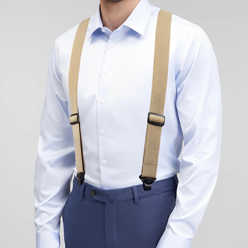Fashion Heavy Duty Suspenders for Men Wide Work Suspenders Adjustable Straps Y Back with Plastic Clips