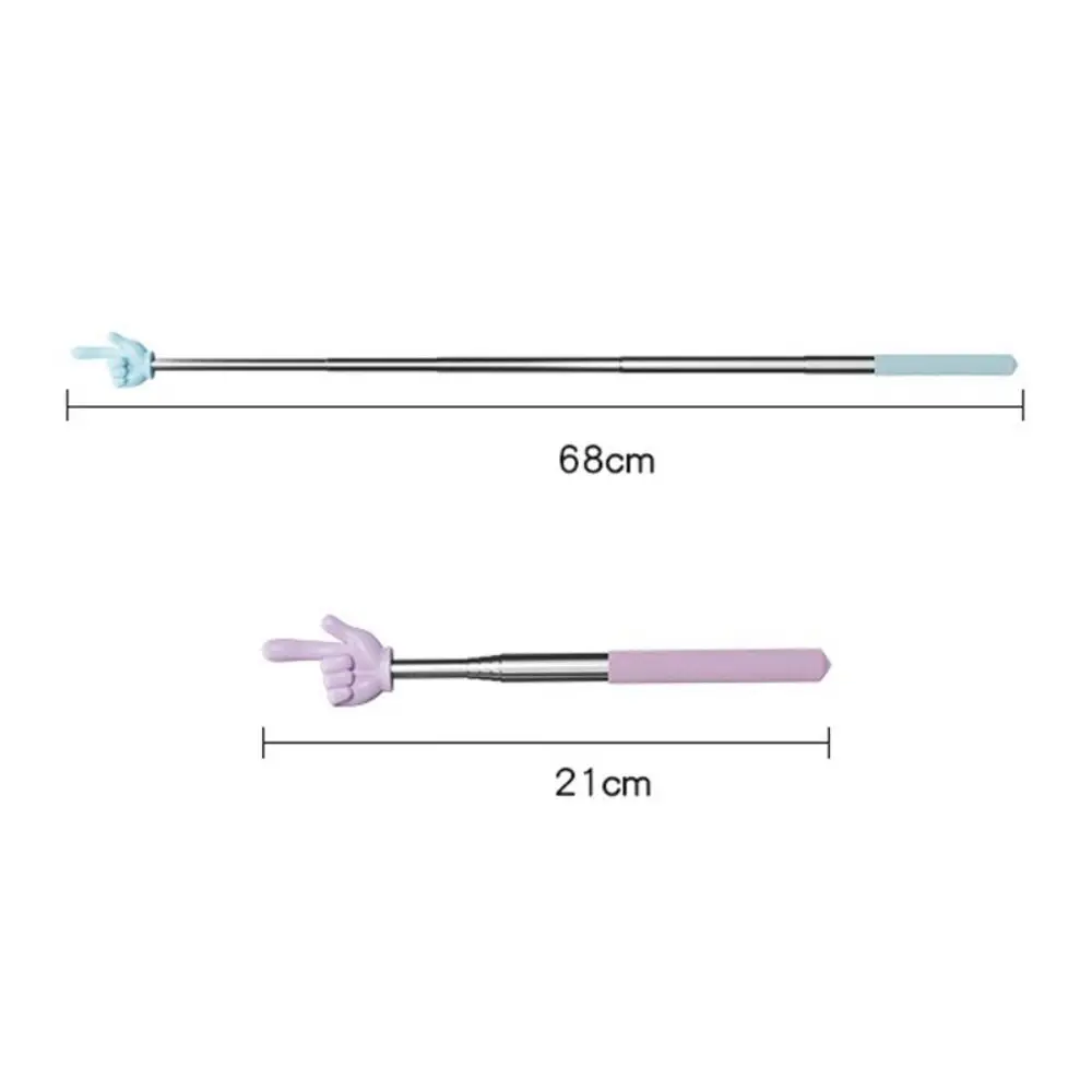 Professional Stainless Steel Teaching Pointer Telescopic Rod Finger Design Teaching Stick Finger Reading Sticks Students