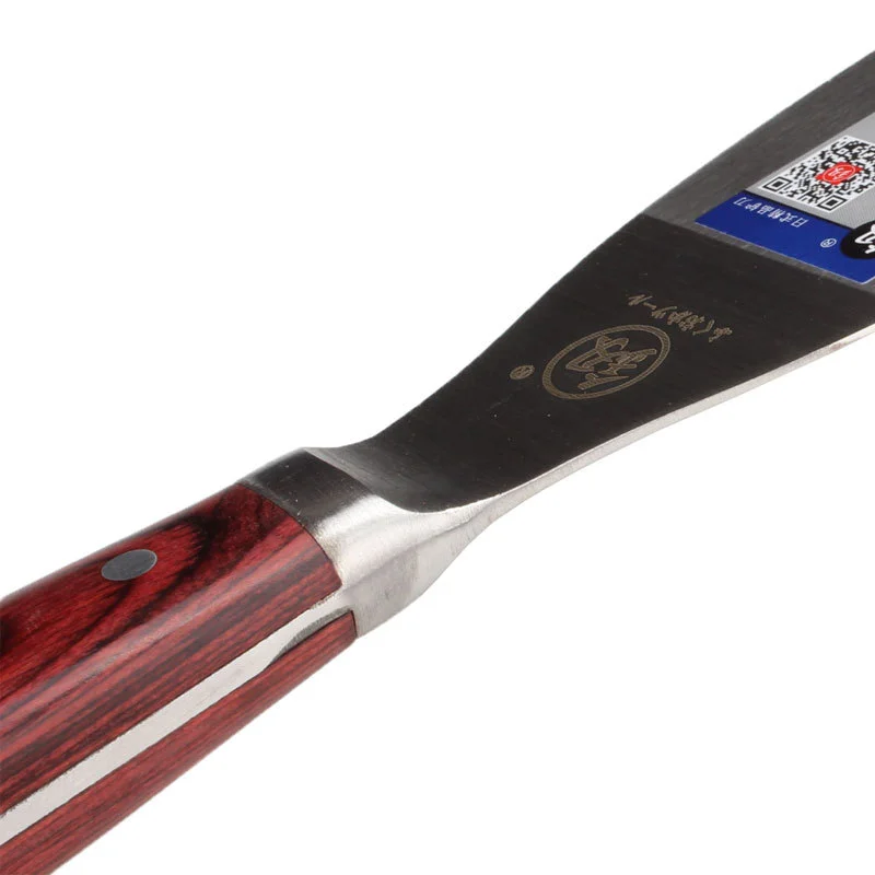 1 pezzo di pulizia del coltello per mastice con manico in legno in acciaio inossidabile di alta qualità