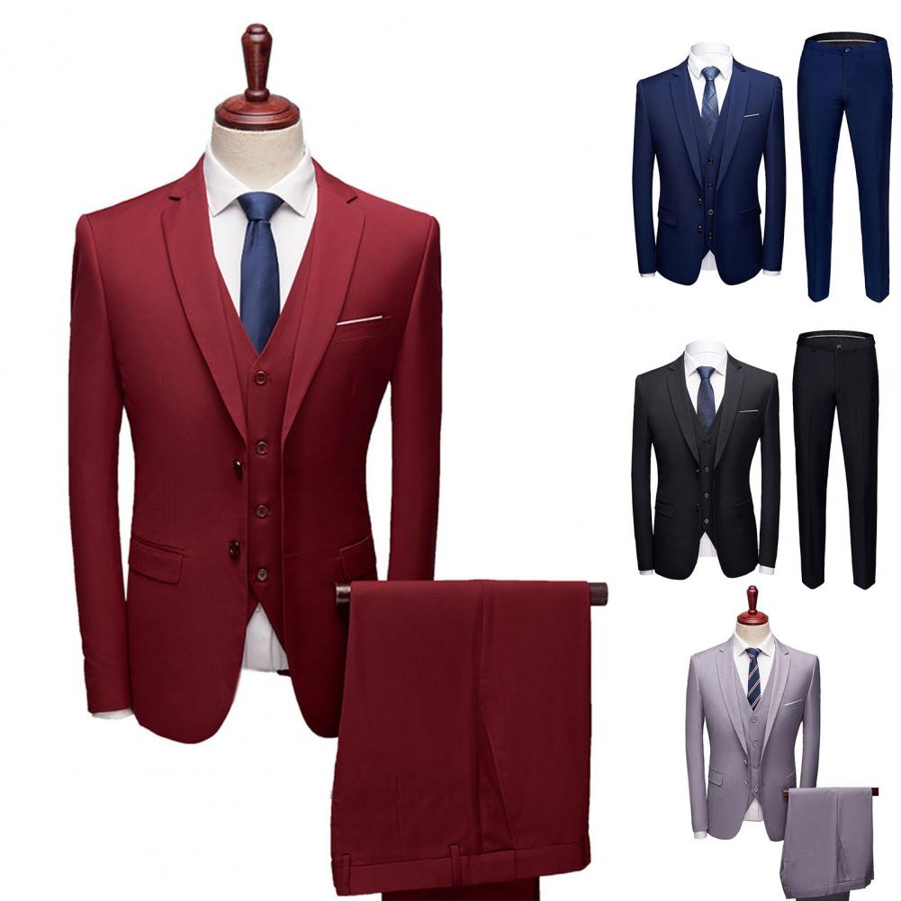 Great Men Anzug Taschen Slim Fit Abend anzug trennt 3 Stück Set plus Größe formellen Anzug für Bräutigam