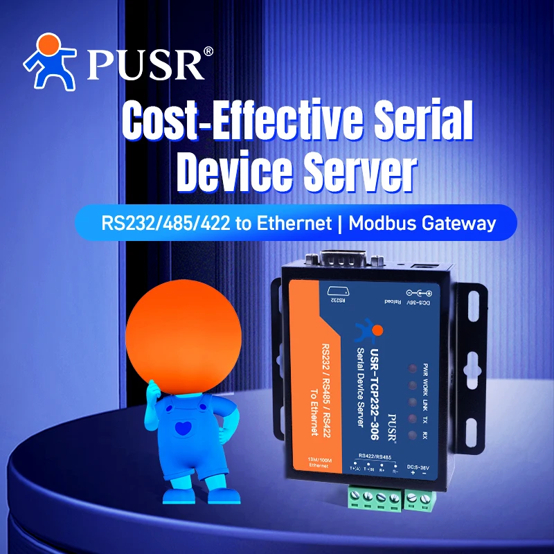 Pusr Rs232 Rs485 Rs422 zu Ethernet Serial Device Server serieller Konverter Tcp Ip Modbus Gateway usr-tcp232-306