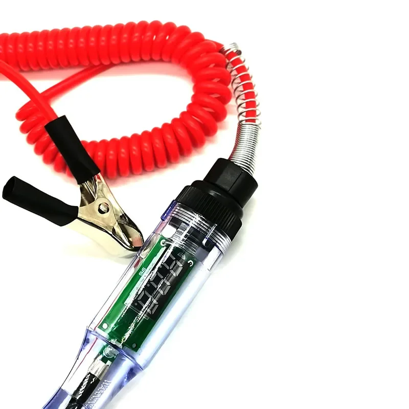 Probador de circuito de voltaje para coche y camión, pluma de prueba de sonda de diagnóstico de coche, bombilla, pluma medidora eléctrica, herramientas de reparación, 6V, 12V, 24V