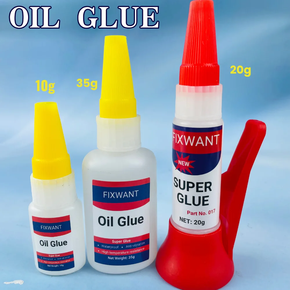 Klej oleisty o wysokiej wytrzymałości — uniwersalny klej błyskawiczny Super Cyanoacrylate do PVC Plactis Ceramic Metal Glass Wood i nie tylko