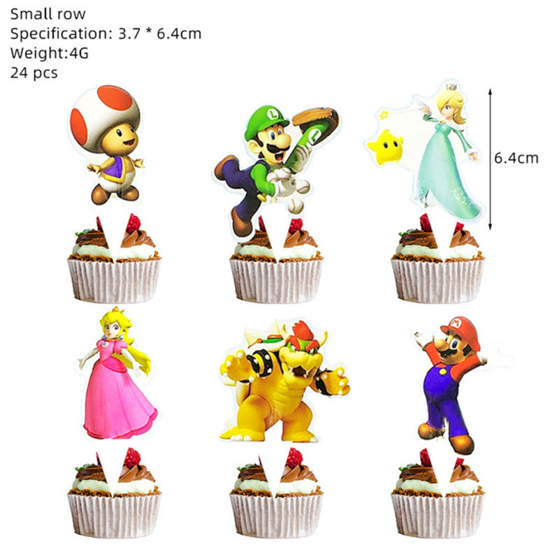 Super Marioed Bros-decoración para fiesta de cumpleaños, vajilla desechable, servilleta, mantel, telón de fondo, suministros de globos para Baby Shower