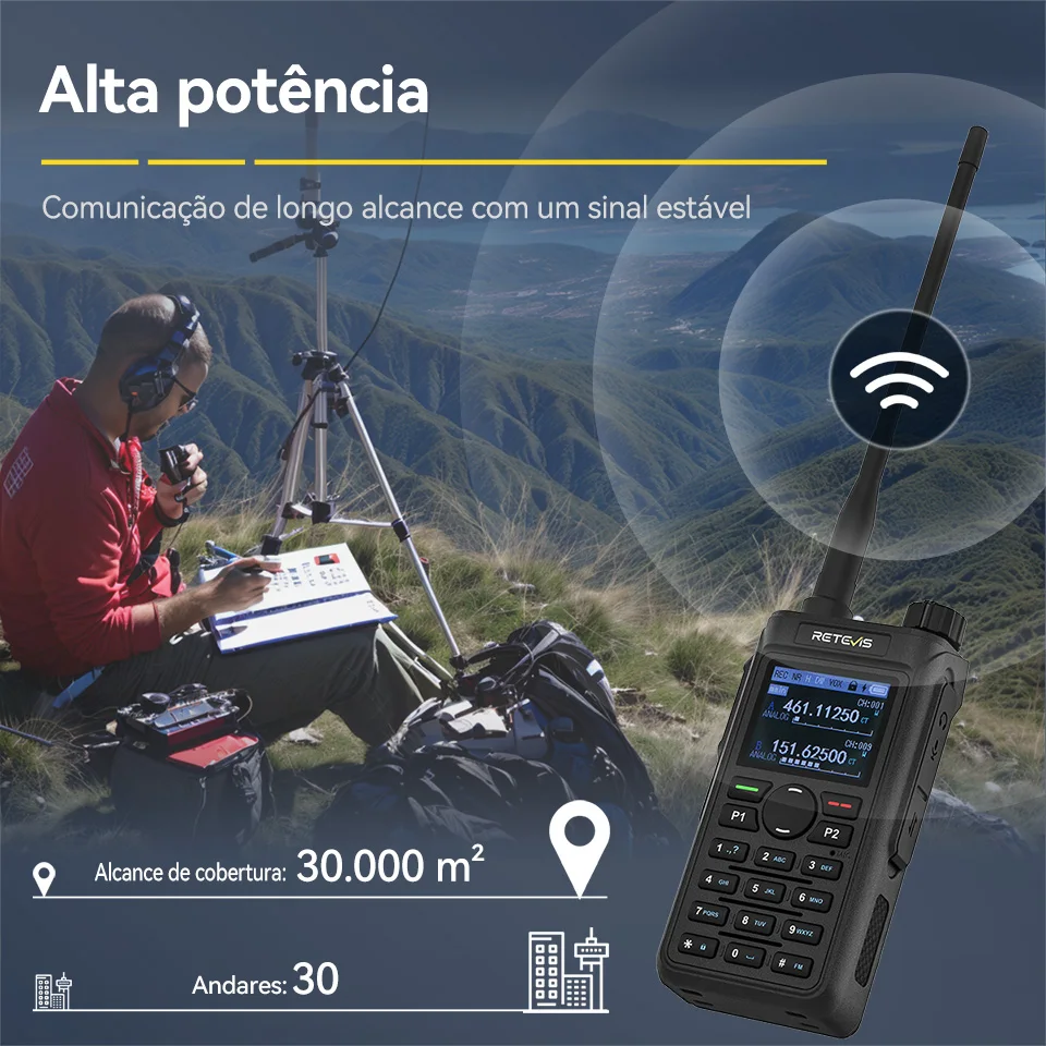 Retevis C62 walkie talkie 5W radio de comunicação longo alcance VHF UHF rádio amador walkies talkies longa distância portátil camping ham radio walkie talkie profissional VOX
