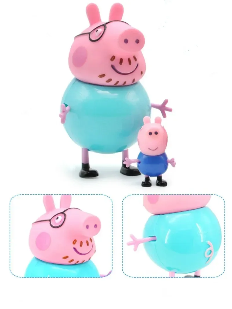 4 ชิ้น/เซ็ต Pepa Pig ของเล่น Action Figure George ครอบครัวของเล่นแม่และพ่ออะนิเมะของเล่นเด็กวันหยุดของขวัญ