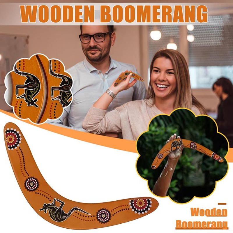 Thể Thao Ngoài Trời Kangaroo V-Boomerang Ném Bóng Ném Đồ Chơi Cha Mẹ-Con Đảng Trò Chơi Tương Tác Bằng Gỗ Boomerang Ngày Lễ Tặng