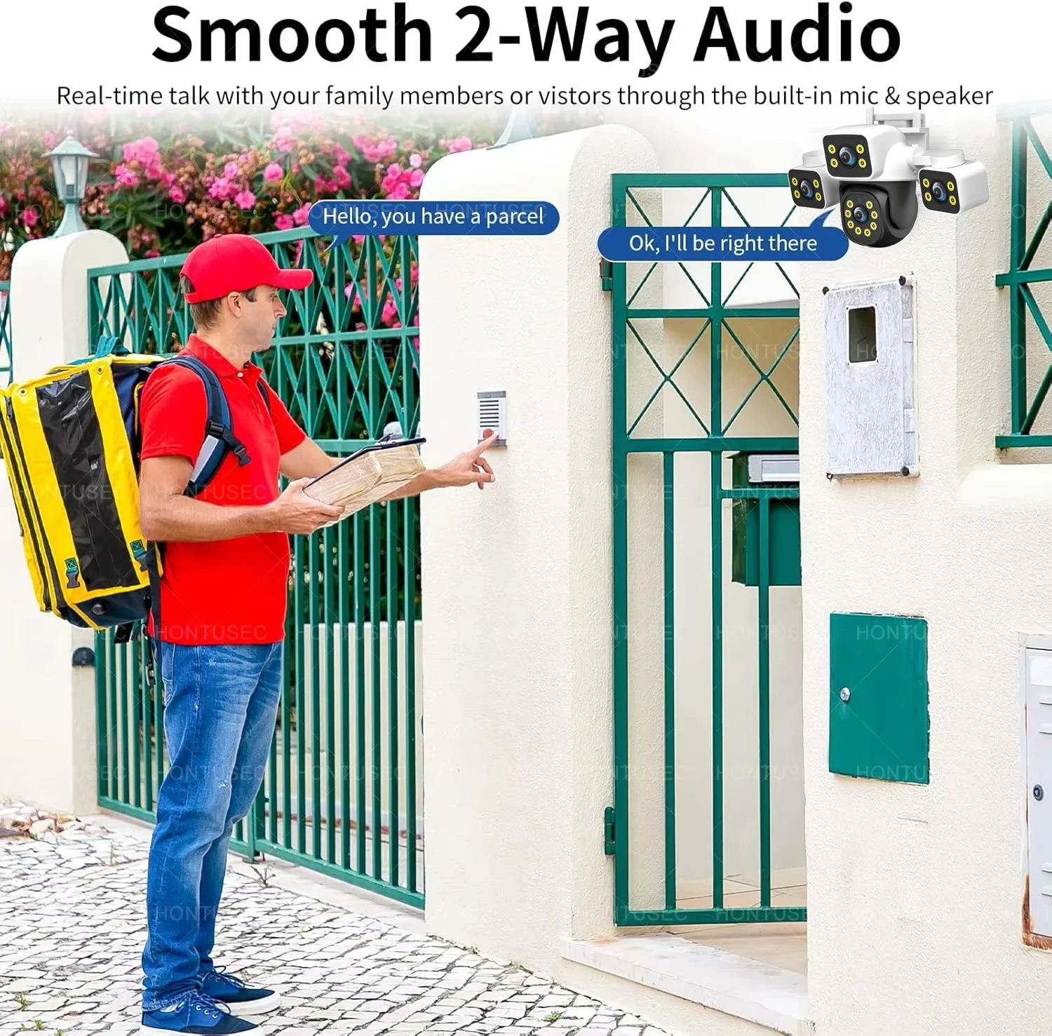 ANSVICAM 6K UHD Cámara IP WiFi para exteriores Lente triple de 12MP con detección humana AI y seguimiento automático para monitoreo de seguridad CCTV