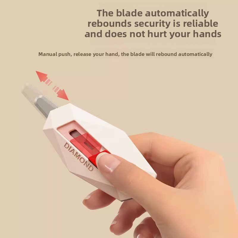 Diamant-Box-Cutter schadet den Händen nicht. Allzweckmesser, gezahnt, neues Liefermesser, Schneidzubehör, offene Lieferung, Artefakt-Schneiden