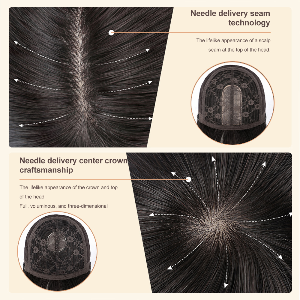 Парики из коротких многослойных человеческих волос, прямые, с челкой