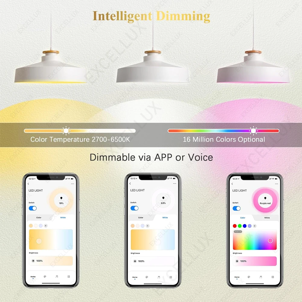 Żarówki LED ZigBee GU10 WiFi Smart RGB W+C 5W Ściemnialne Sterowanie Aplikacją Reflektor Współpracuje z Alexa Google Alice Hub