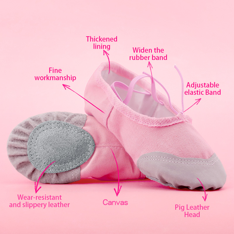 Mädchen-Ballettschuhe mit Kordelzug, Kinder-Tanzschuhe mit weichen Sohlen, professionelle Tanzschuhe für Erwachsene, verschleißfest, rutschfest, Ballerina-Schuh