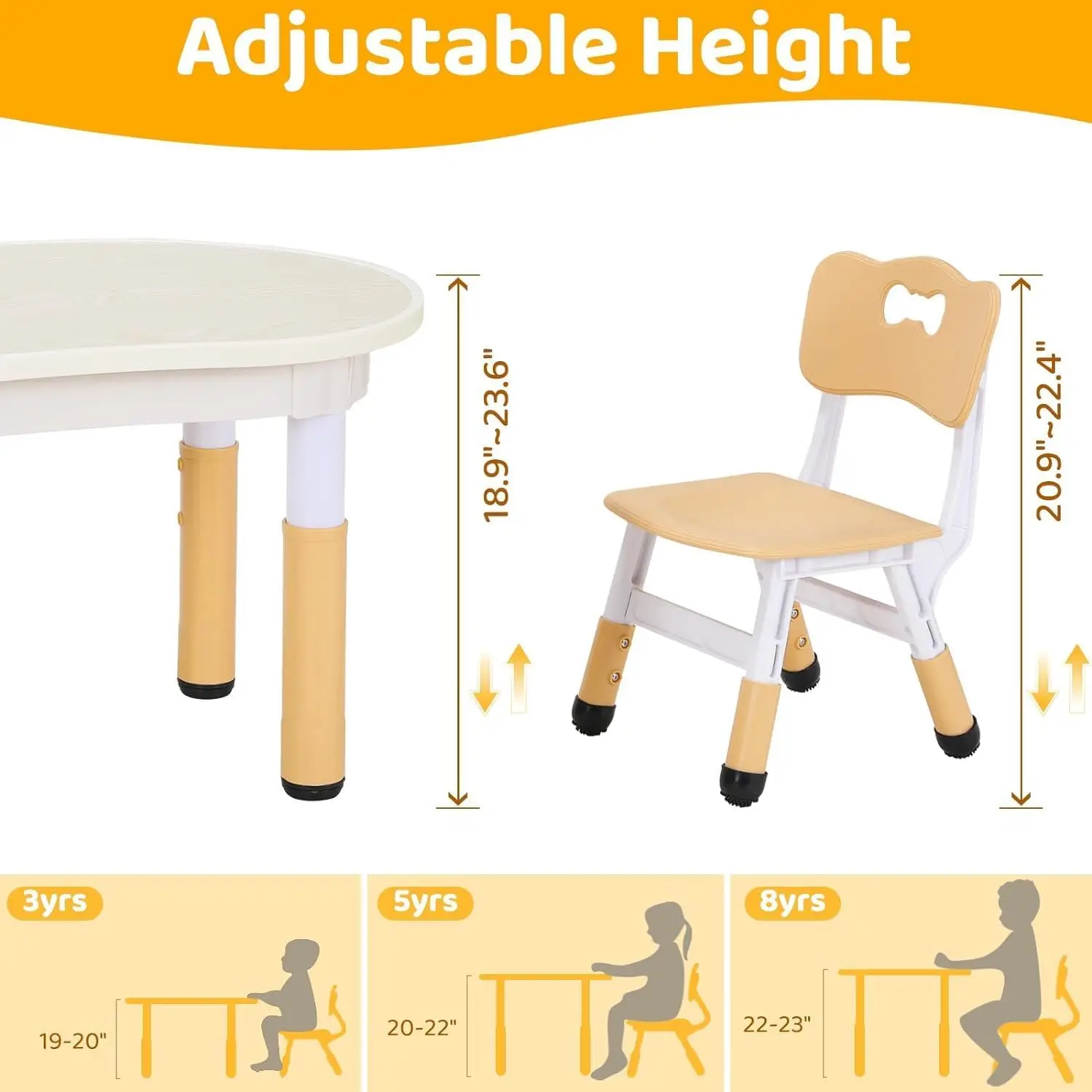 Kindertafel met 2 stoelen zitgroep In hoogte verstelbare schildertafel en stoelenset, kunststof bureau voor kinderdagverblijf/thuis