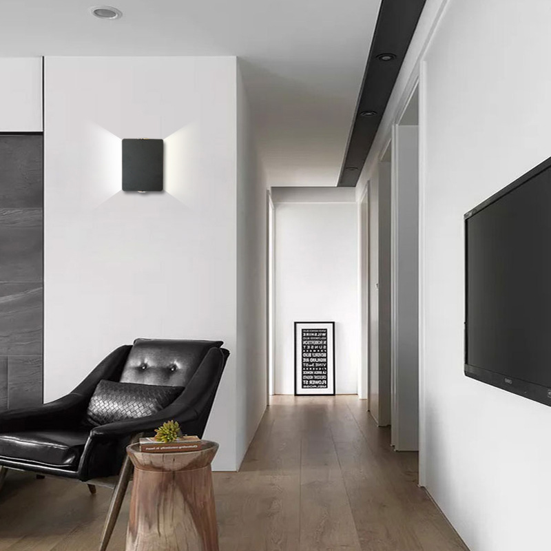 Customizable double head lighting courtyard wall exhibition hall minimalist style