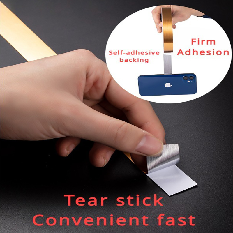 Nastro dorato Piastrelle in ceramica Piastrelle per pavimenti Guarnizioni Striscia di tenuta Soffitto Linea in gesso Linea di bordi di bellezza Porta dell'armadio autoadesiva