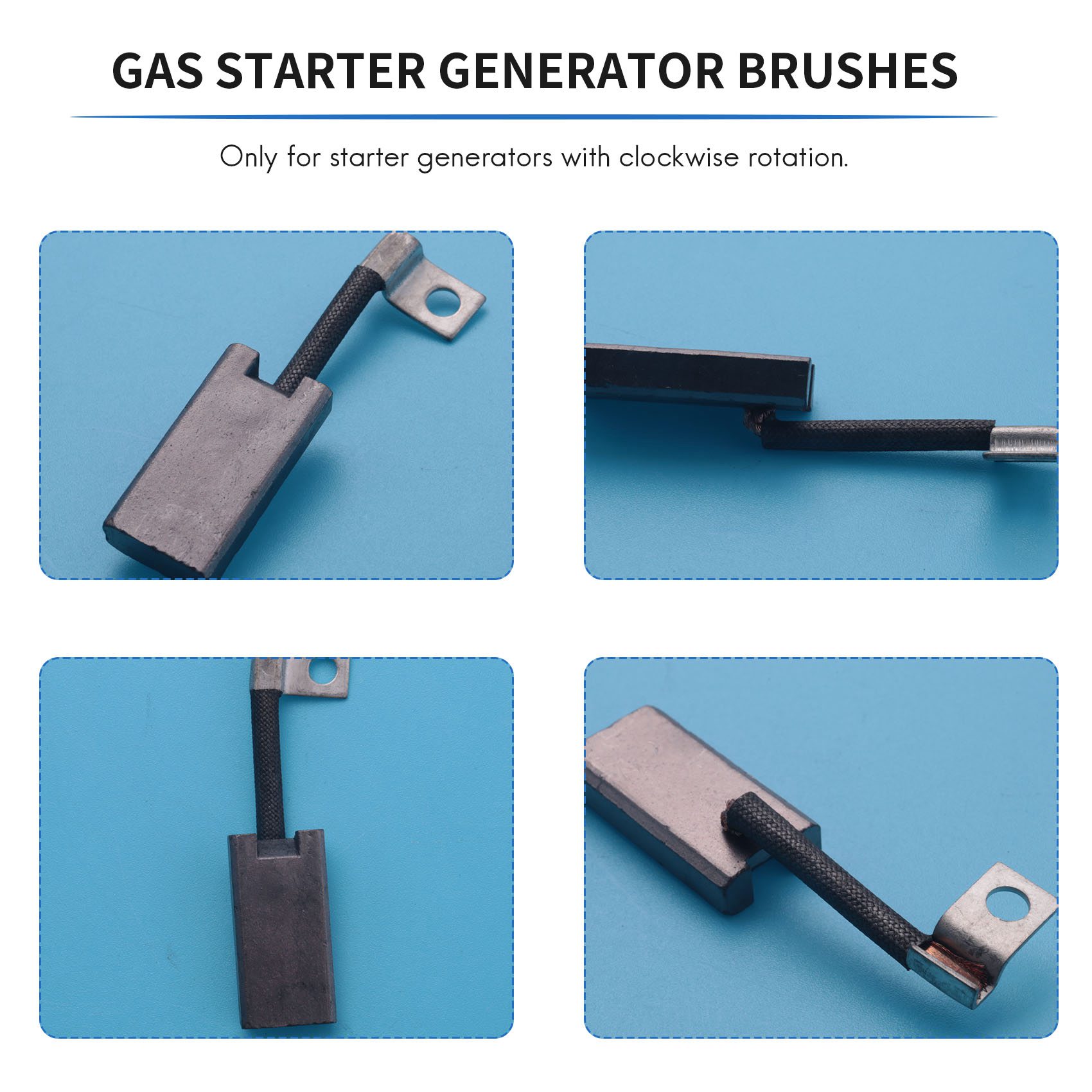 4 Stuks Voor Club Auto Ez Go Yamaha Golfkar Gas Starter Generator Borstels En Schroefset Borstels 101869302