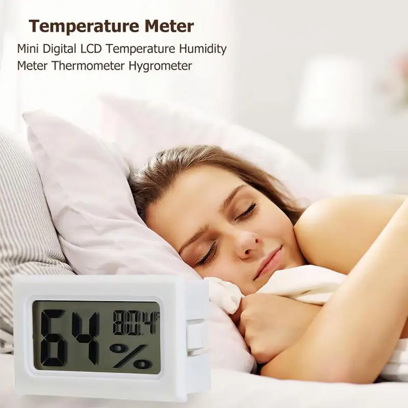 1-5PCS Mini LCD Digital Thermometer Hygrometer Temperature Indoor Convenient Temperature Sensor Humidity Meter Gauge Auto Car