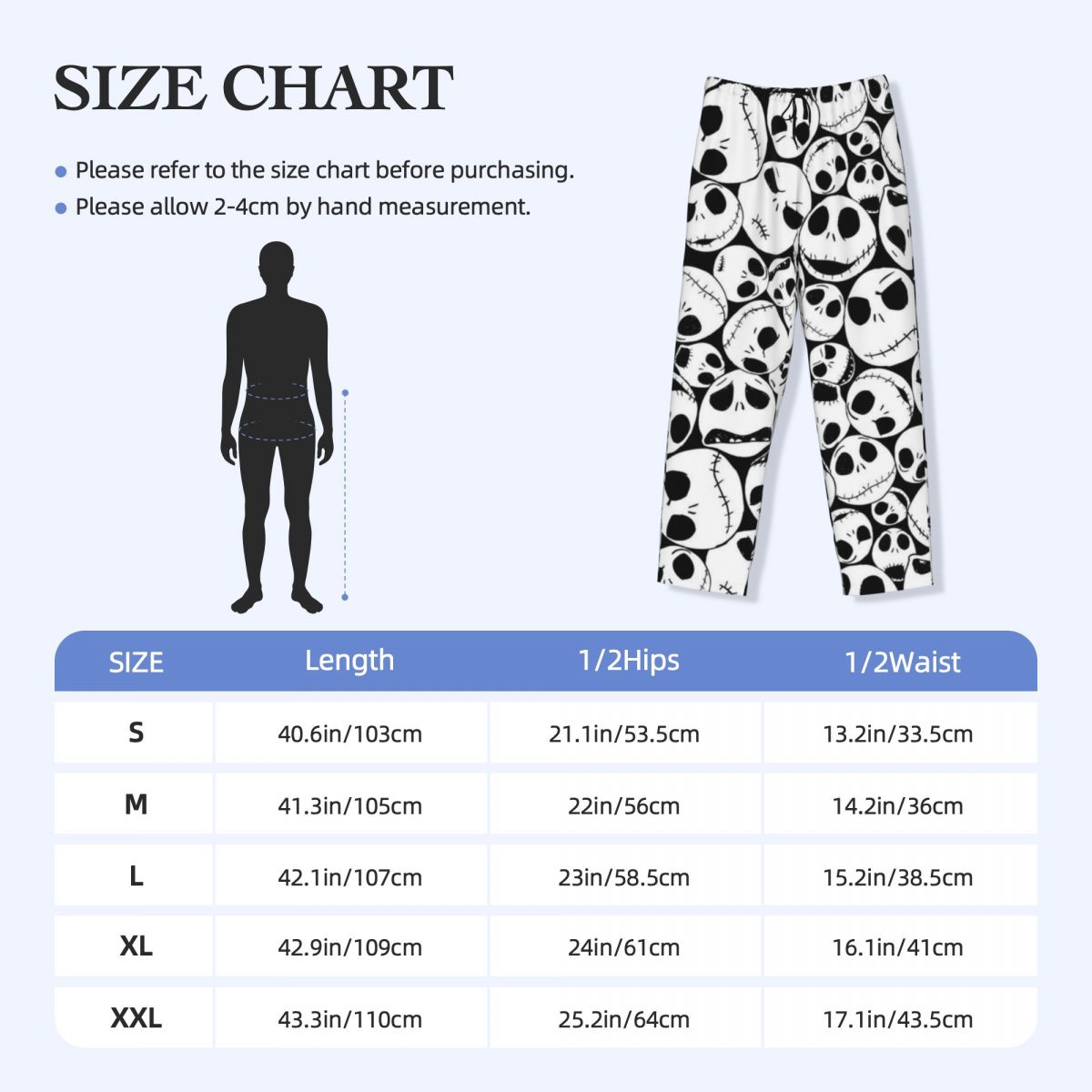 Pantalon de pyjama personnalisé le cauchemar avant noël Jack Halloween crâne pour hommes, vêtements de nuit, bas de sommeil extensible avec poches