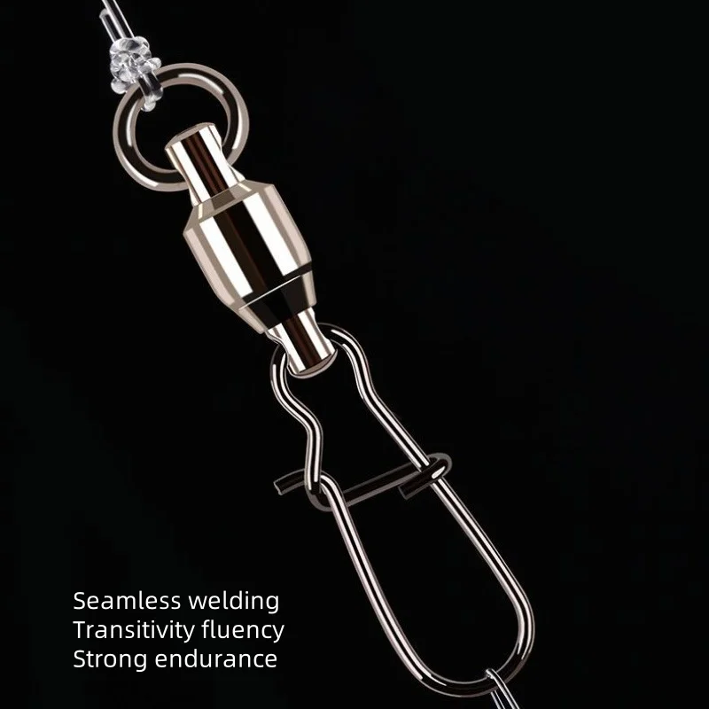 20PCS หมุน Snap Connector Pin Ball แบริ่ง Rolling แหวนชุดหัวเข็มขัด Pesca Lure Line เชื่อมต่อ Cross Lock เครื่องมือตกปลา