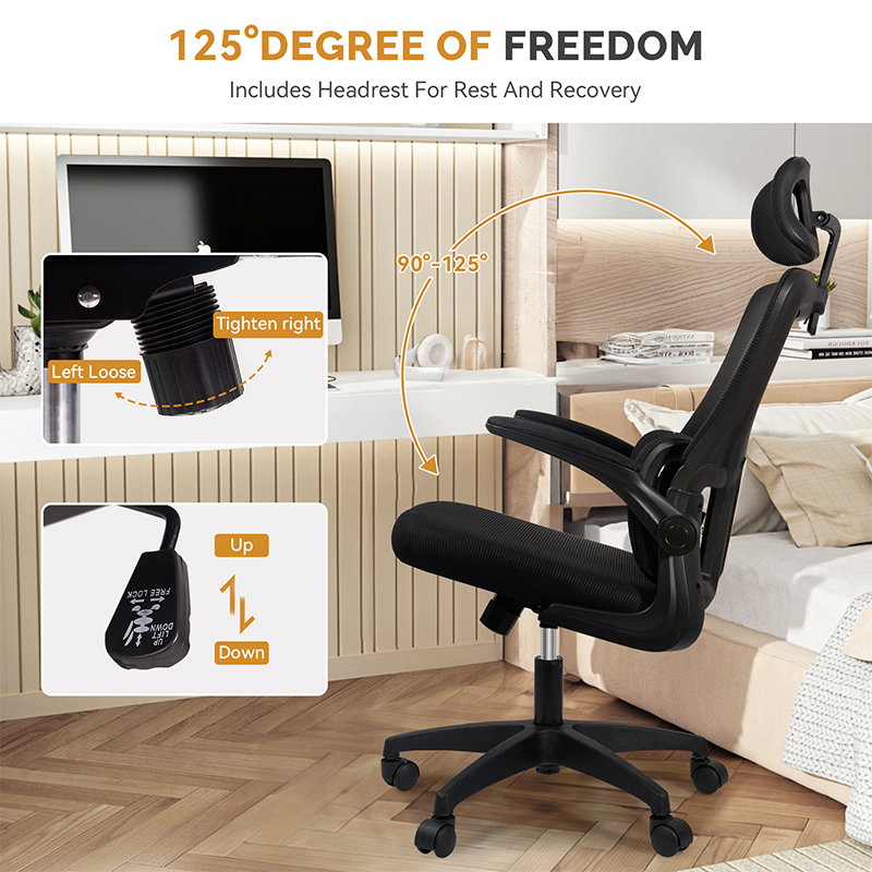 Office Chair Ergonomic High Back Chair Mesh Sliding Gaming Computer Chairs Adjustable Rotating Armchair Commercial Home Furnitur