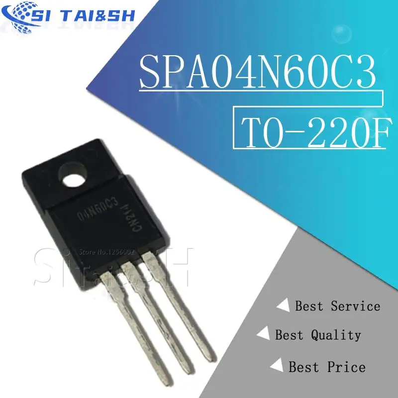 10 Uds SPA04N60C3 04N60C3 F sistema de datos