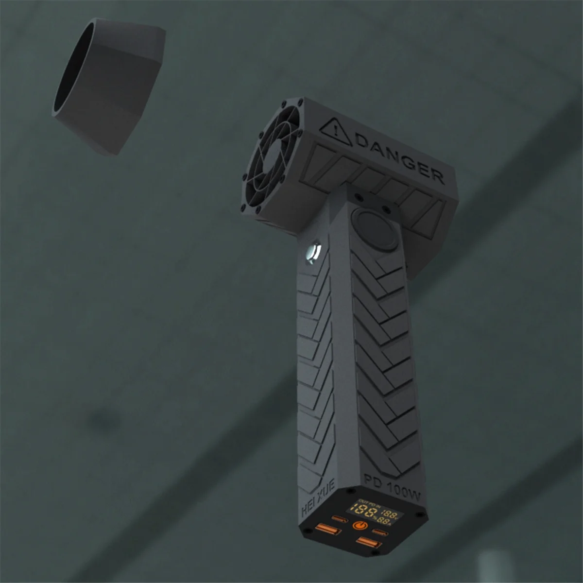 Turbo Jet Fan XL 64-kanałowy wentylator brutalny 140000 RPM 1500g Bezstopniowa regulacja prędkości TYPE-C Przemysłowa suszarka samochodowa F