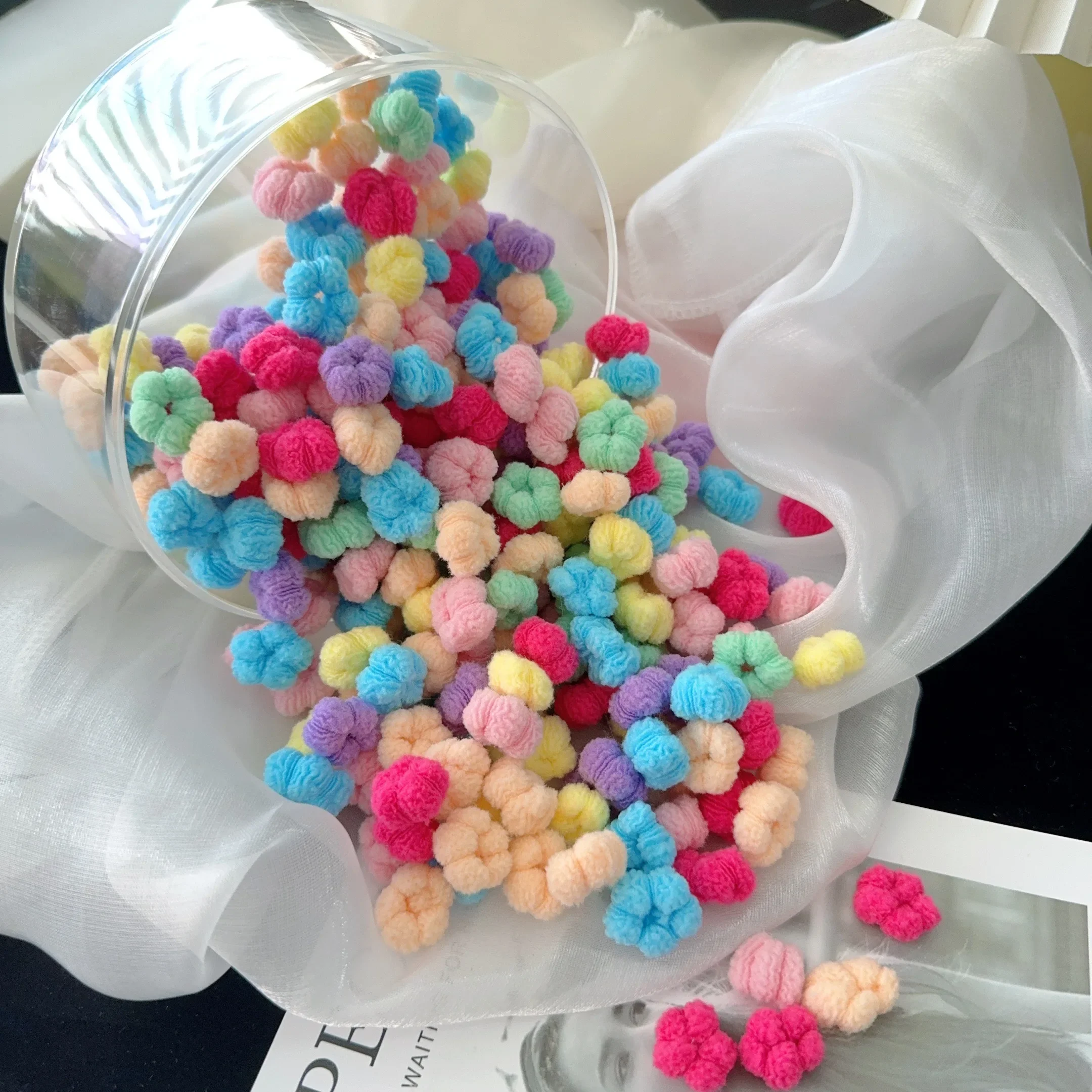 100 шт./компл. детских эластичных резинок для волос ярких цветов, резинки для девочек, милые детские аксессуары для волос